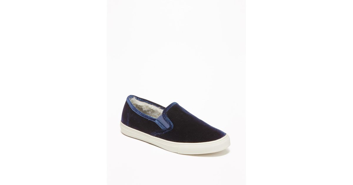 sherpa lined slip on shoes