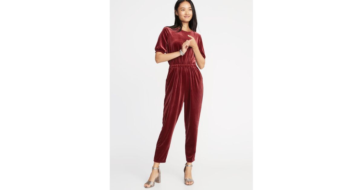 velvet navy jumpsuit