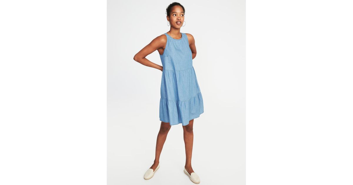 old navy chambray dress