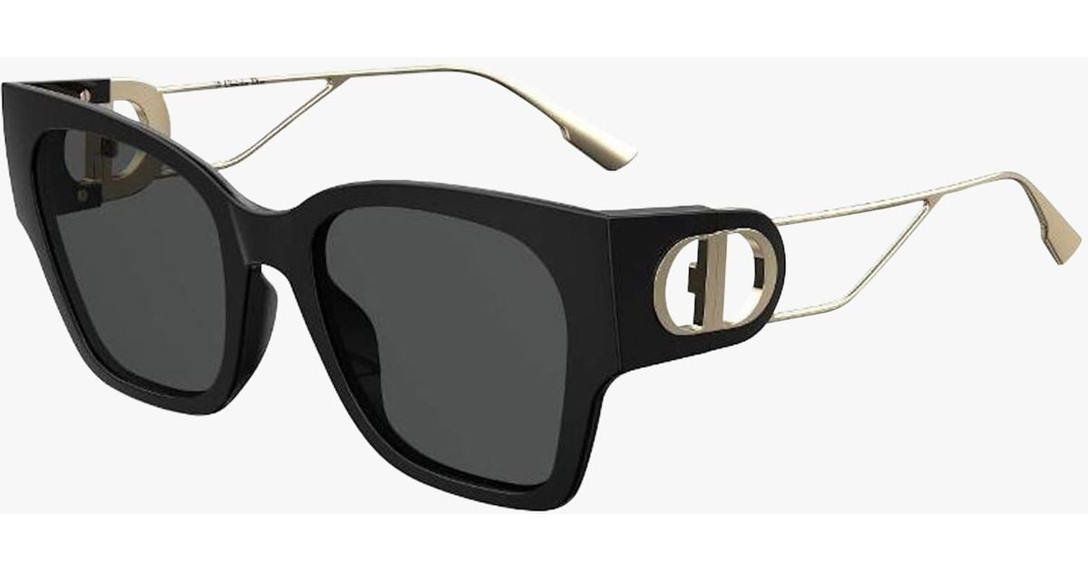 Dior 30 Montaigne Square Sunglasses in Black | Lyst