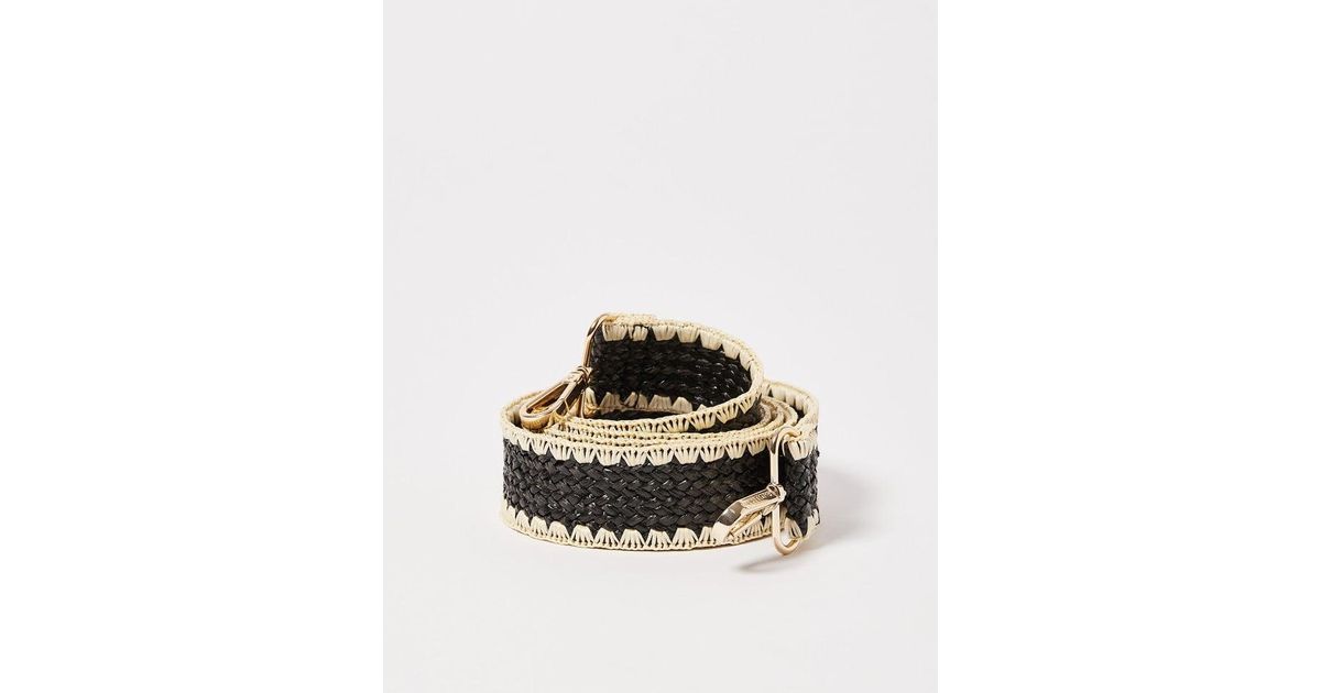 Oliver Bonas Stitch Trim Weave Bag Strap Regular in Black Lyst
