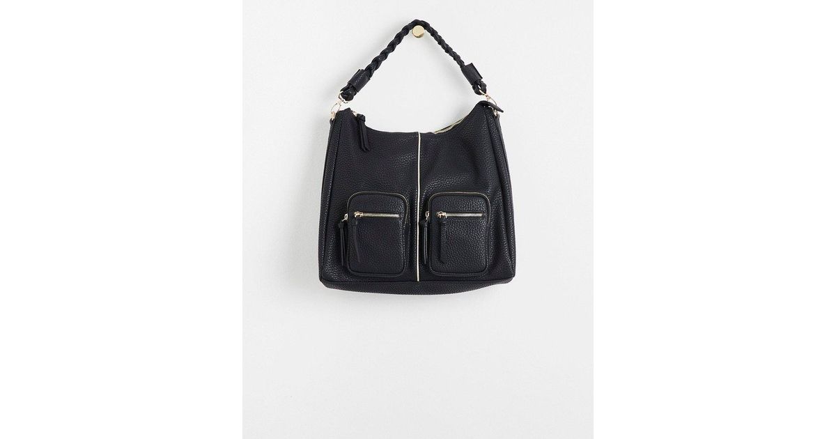 Oliver Bonas Mina Plait Strap Tote Bag in Black Lyst