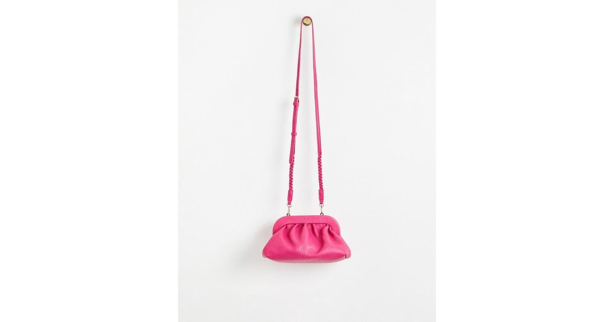 Mixed Floral Beaded Pink Rectangular Clutch Bag | Oliver Bonas