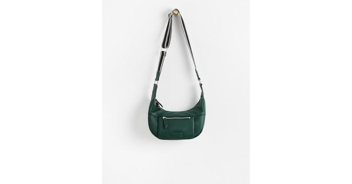 Oliver Bonas Ashley Teal Slouch Banana Crossbody Bag in Green Lyst