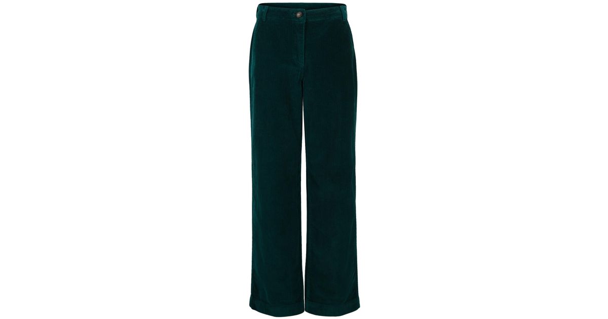 Oliver Bonas Green Cord Wide Leg Pants 