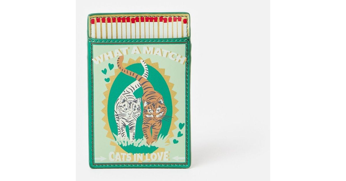 イギリス発OLIVER BONAS Green Cat Matchbox Credit Card Holder Green Cat Matchbox Credit Card Holder | Oliver Bonas