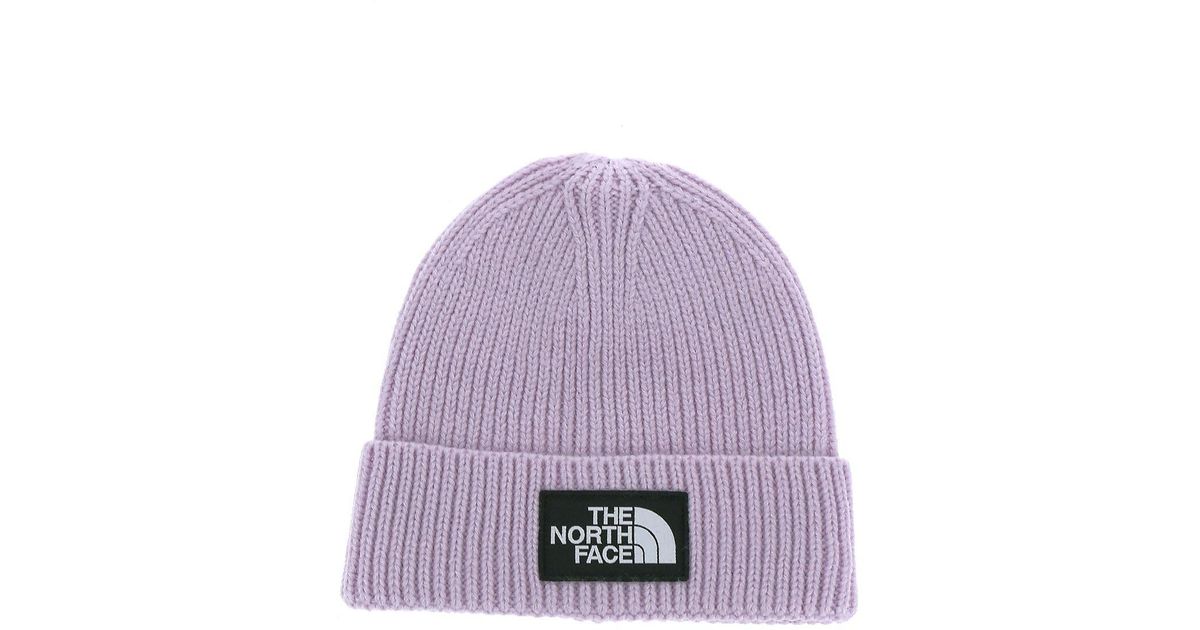 The North Face Lilac Logo Beanie in Purple for Men Lyst UK
