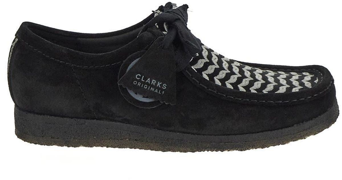 Clarks Wallabee Shoes in Black for Men | Lyst