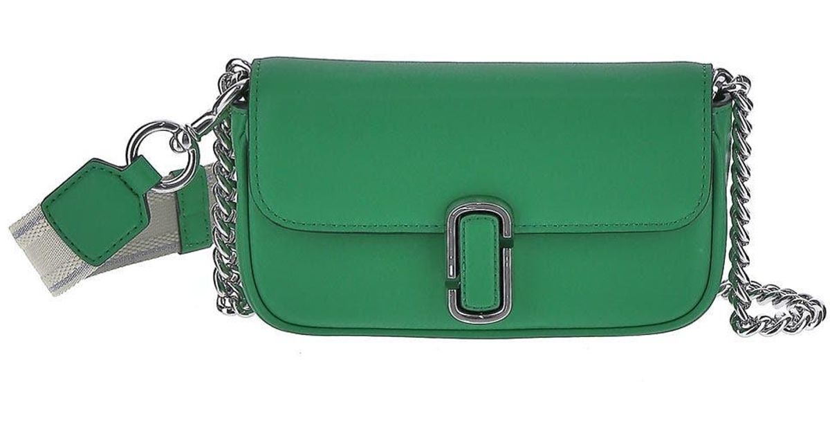 Marc Jacobs Leather The J Marc Mini Shoulder Bag in Green | Lyst