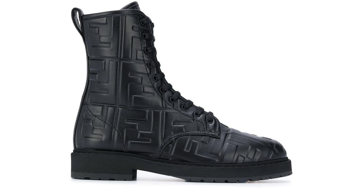 Fendi combat boots best sale sale