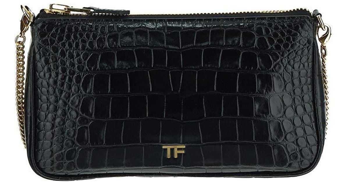 Tom Ford Crocodile Crossbody Bag in Black Lyst