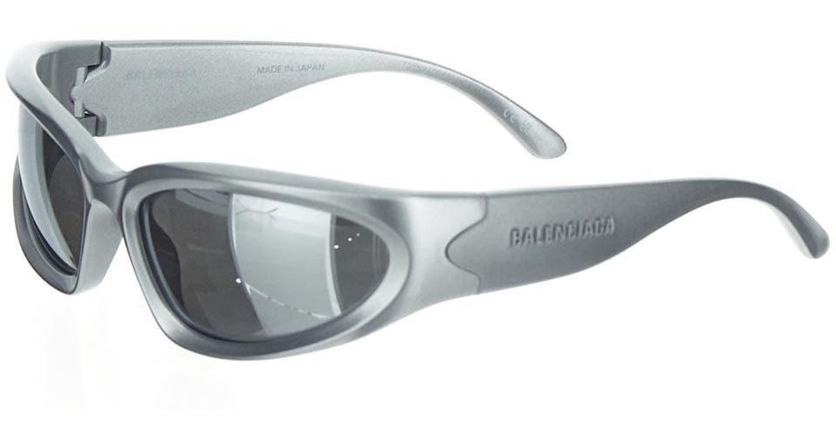 Balenciaga Swift Oval Sunglasses in Metallic Lyst