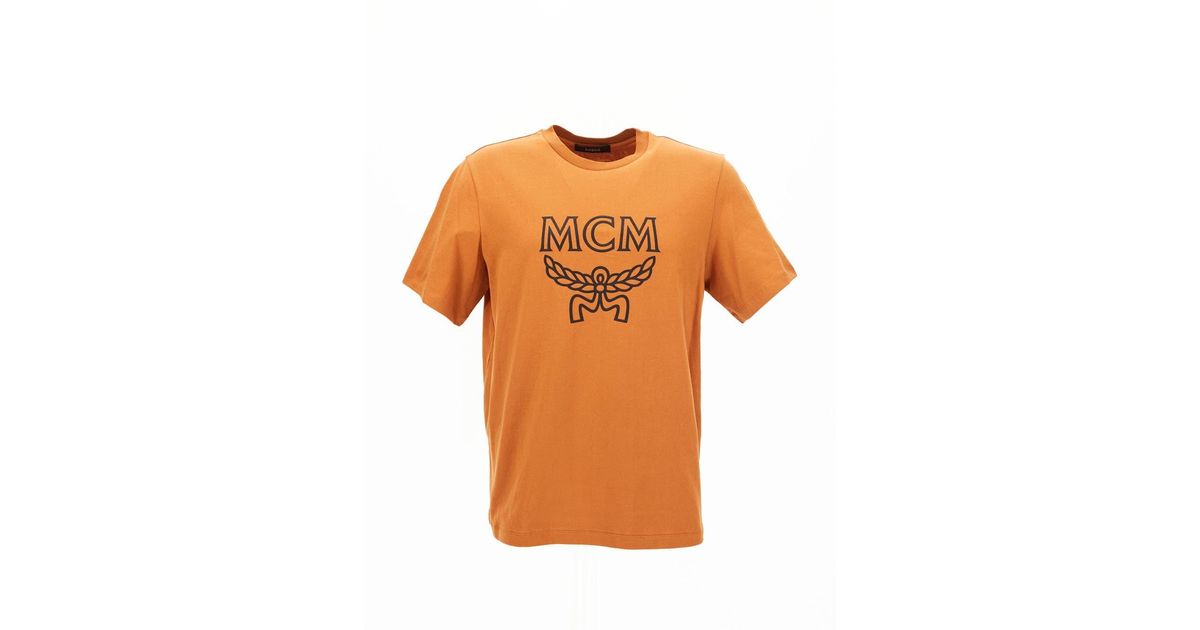 MCM Cotton T-shirt in Brown for Men - Lyst
