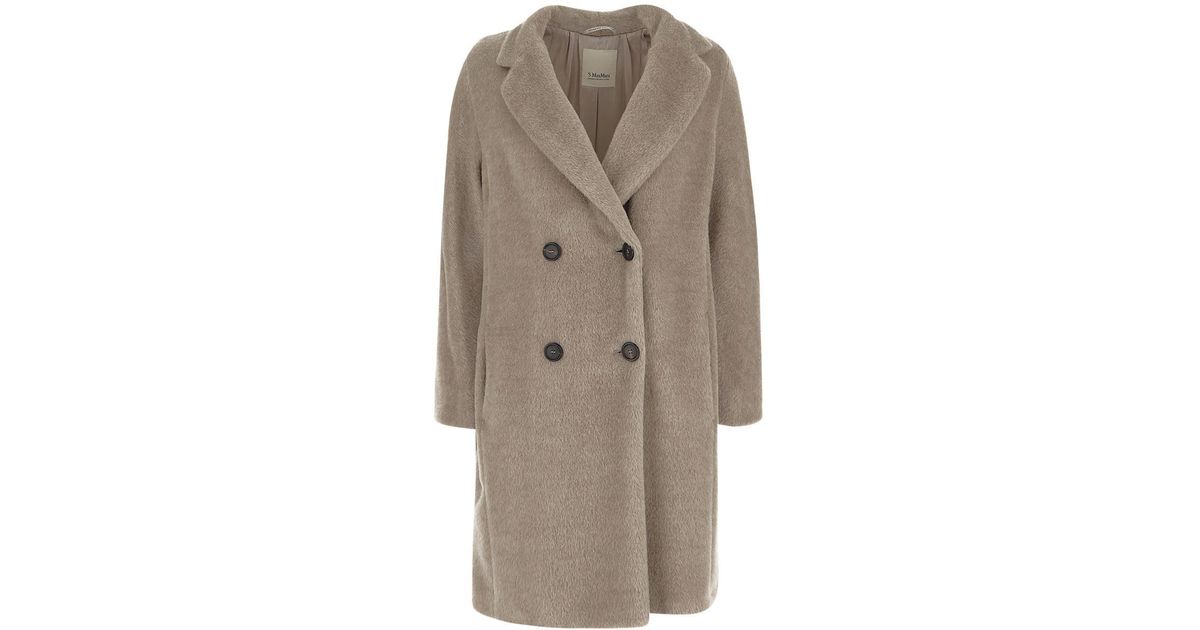 Max Mara Roseto Coat in Gray | Lyst