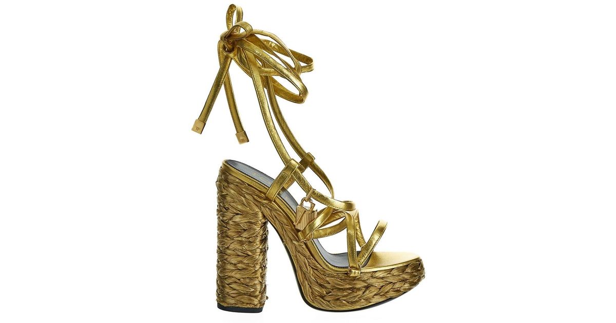 Tom Ford High Heel Shoes in Metallic | Lyst