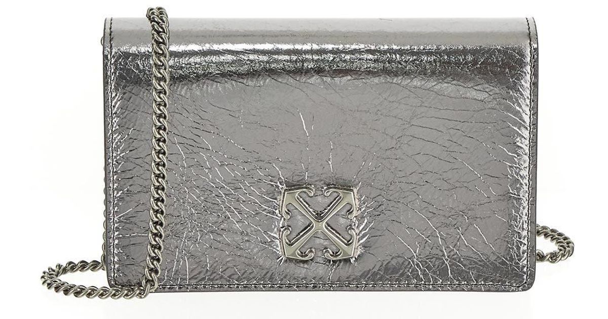OffWhite c/o Virgil Abloh Lamina Silver Shoulder Bag in Gray Lyst