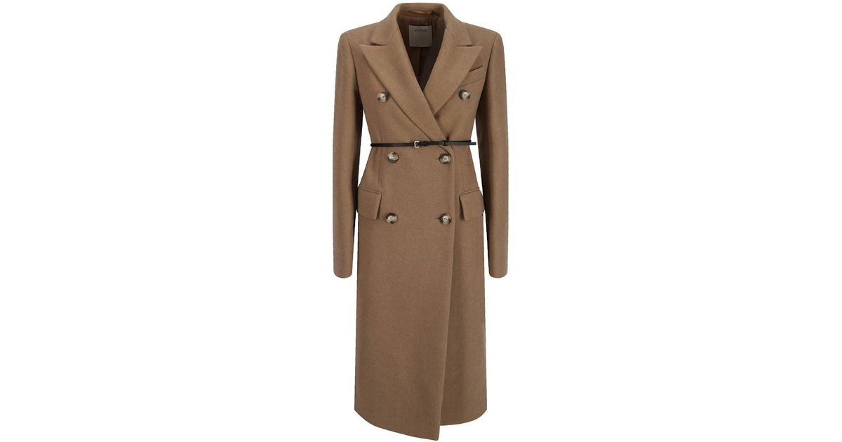 Sportmax Ghia Coat in Brown | Lyst