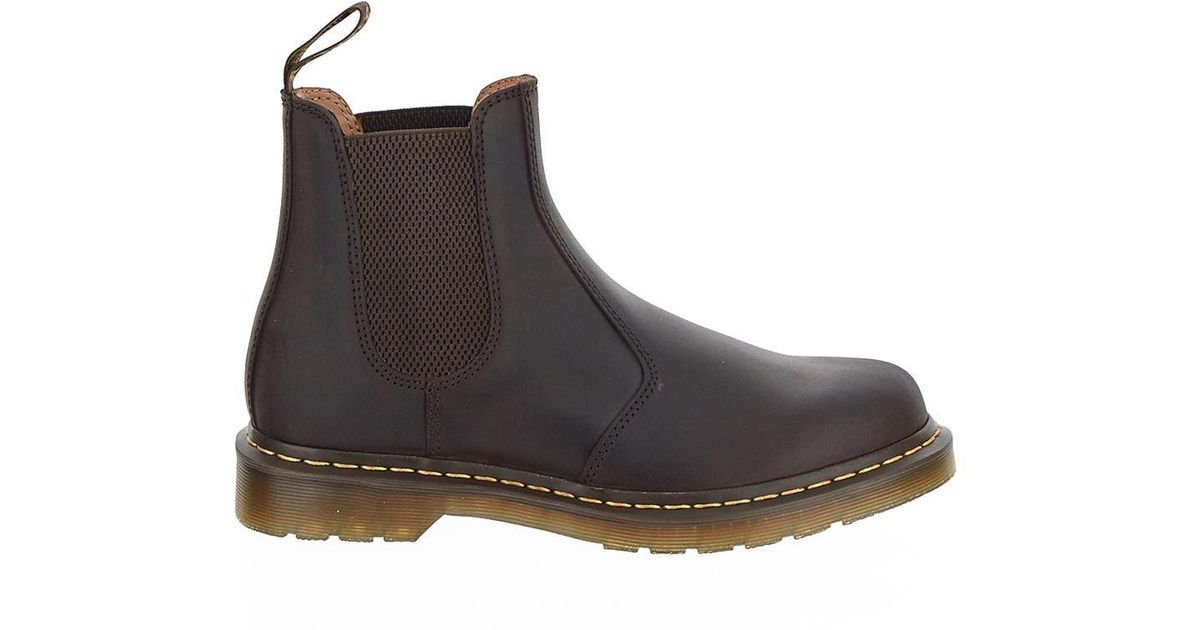 Dr. Martens Crazy Horse Chelsea Boots in Brown Lyst