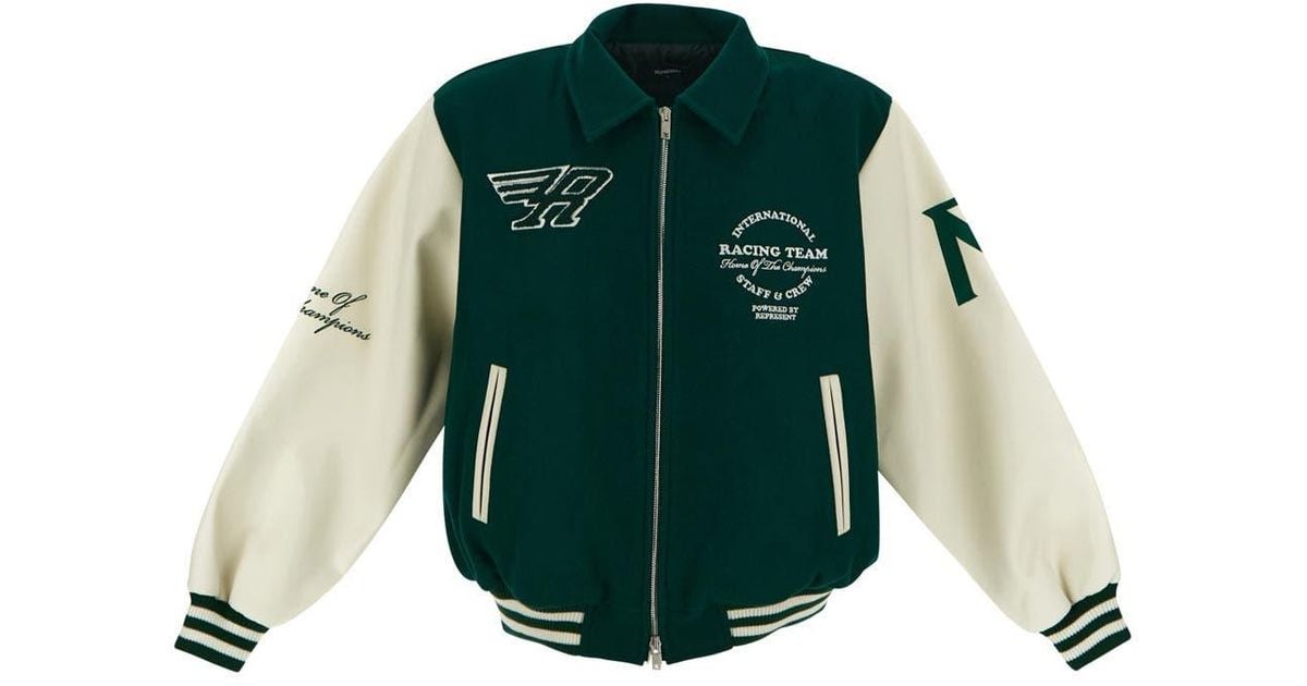 Represent Racing Team Varsity Jacket Racing Green for Men