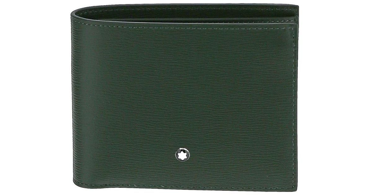 Montblanc Leather Green Wallet for Men Lyst