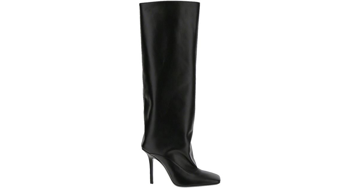 The Attico Leather Sienna Boots in Black | Lyst