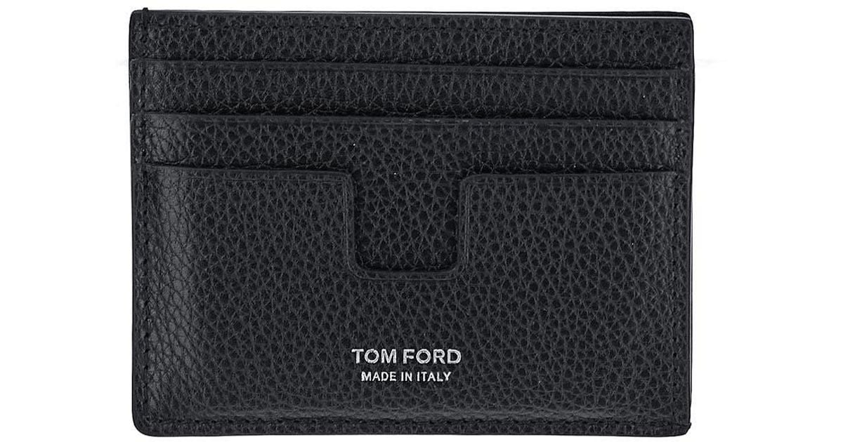 Tom Ford Black Logo Card Holder for Men Lyst