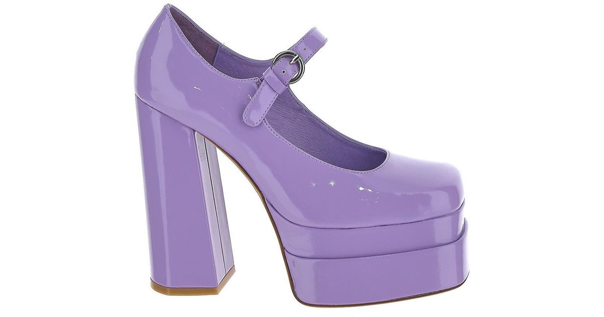 Jeffrey Campbell Leather Chillin High Heels in Purple | Lyst
