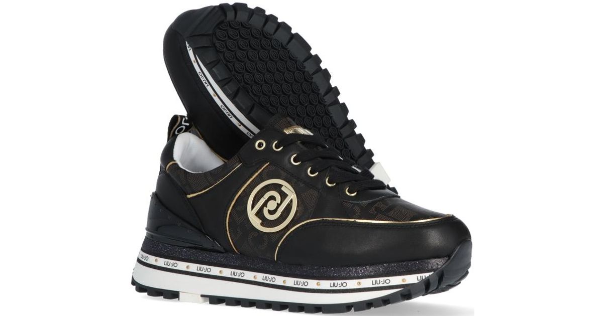 Liu Jo Zwarte Lage Sneakers Liujo Maxi Wonder 19 in het Zwart - Lyst