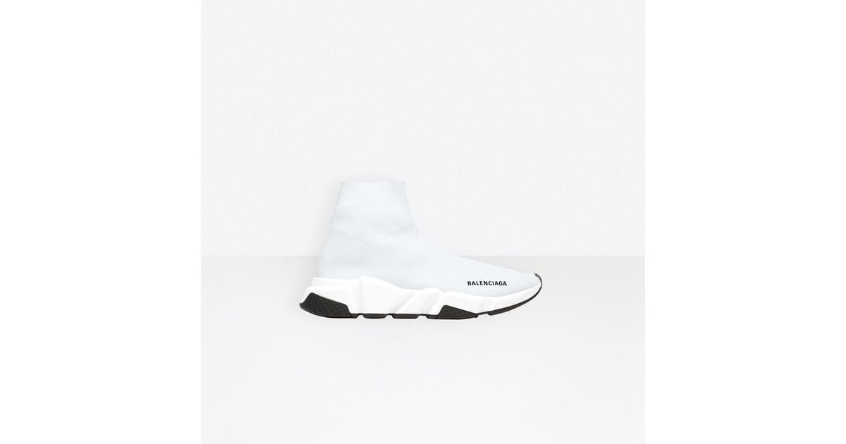 balenciaga triple white speed trainer