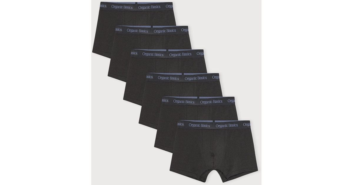 Organic Basics Core Trunks 6-Pack Stone in Black for Men | Lyst