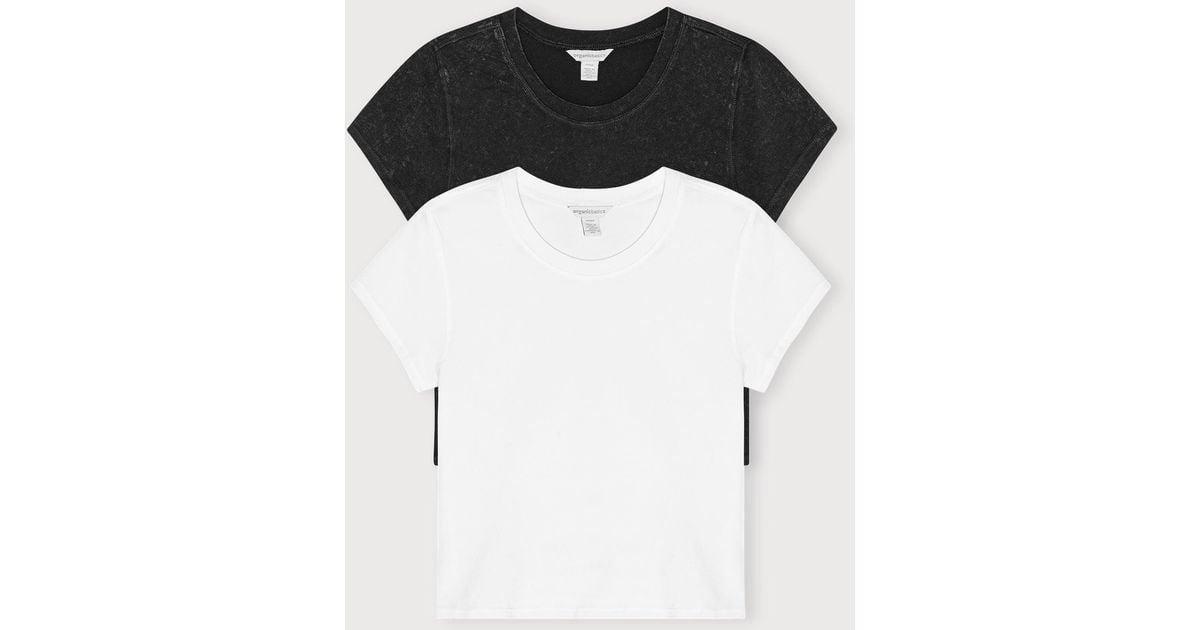 Organic Basics Core Baby Tee 2-Pack in Black | Lyst