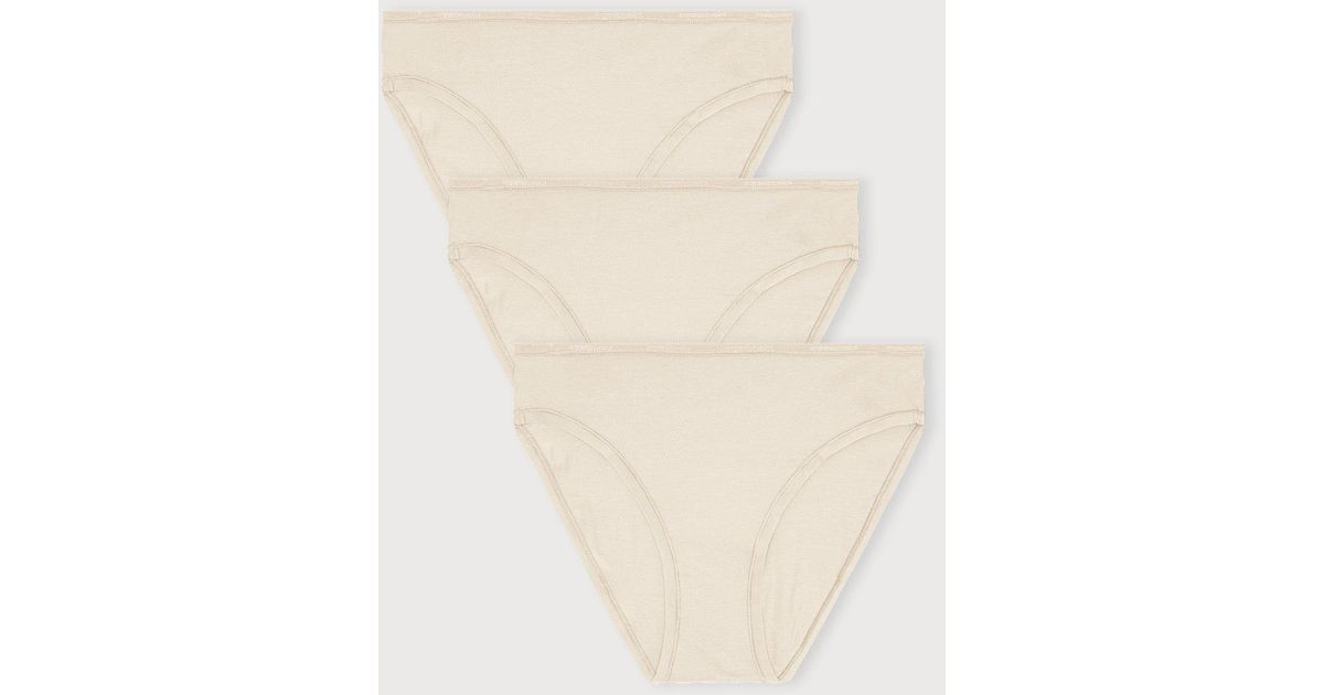 Organic Basics Core High-Leg Briefs 3-Pack in White | Lyst