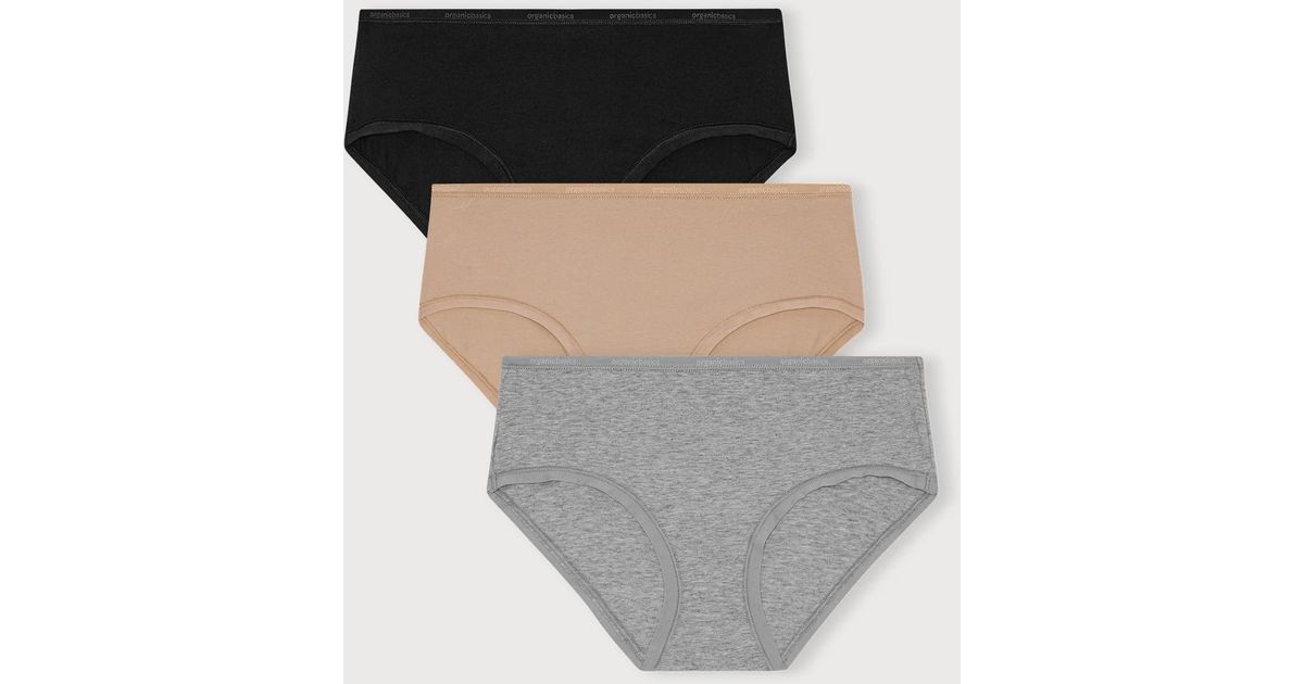 Organic Basics Core Briefs 3-Pack Hazelnut Melange in Black | Lyst