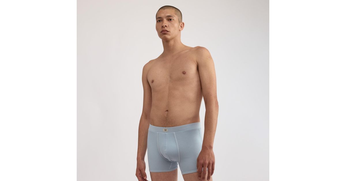 Organic Basics Core Icon Rib Trunks 3-Pack Melange Cloudy Walnut in ...