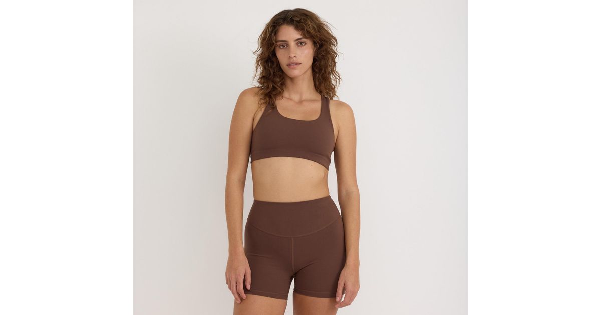 Organic Basics Active Racer Back Bra in Brown | Lyst
