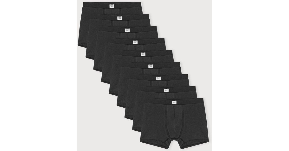 Organic Basics Core Icon Rib Trunks 9-Pack in Black for Men | Lyst