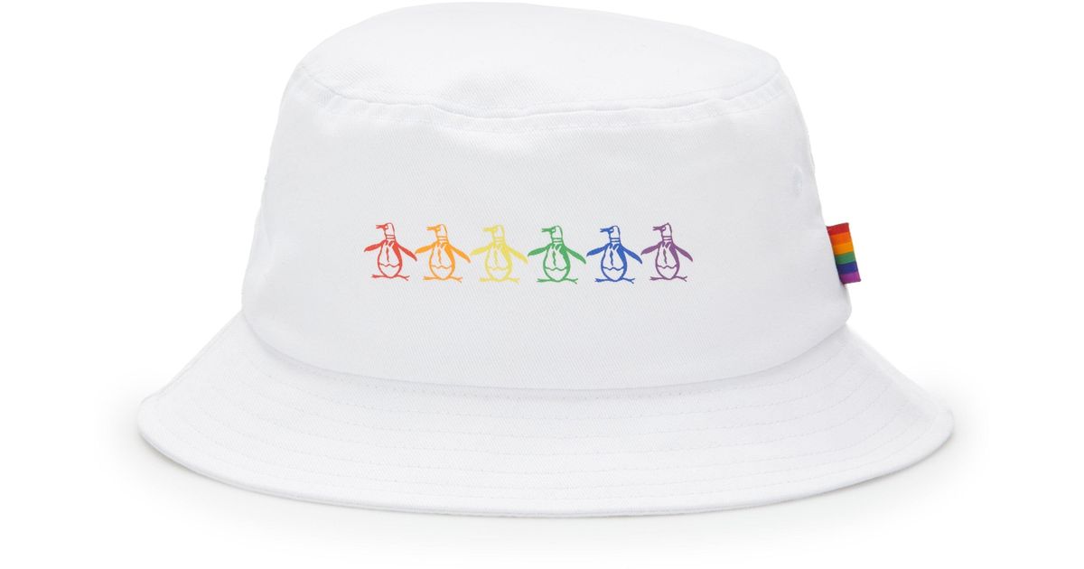 Original Penguin Pride Bucket Hat in White for Men | Lyst