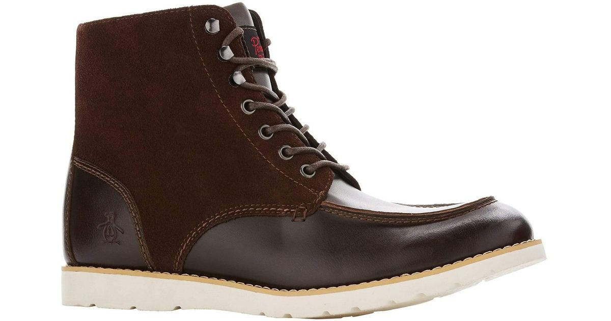 brown penguin boots