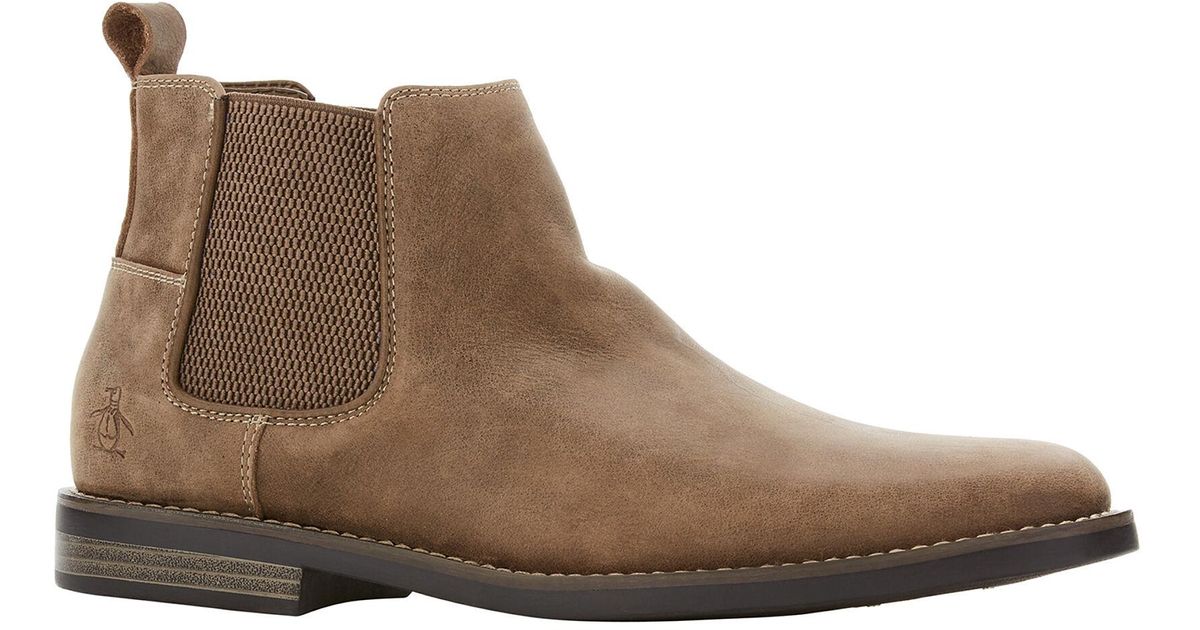 original penguin hayden leather chelsea boot