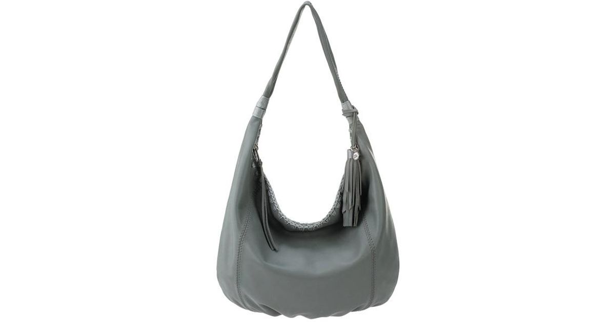 The Sak Fernwood Leather Hobo Dusty Blue | Lyst