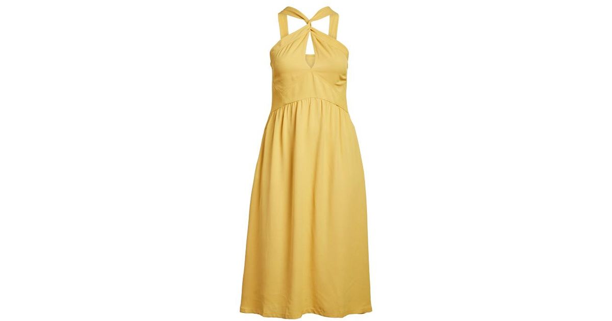 Reiss Orla - Halterneck Midi Dress in Yellow | THE YES