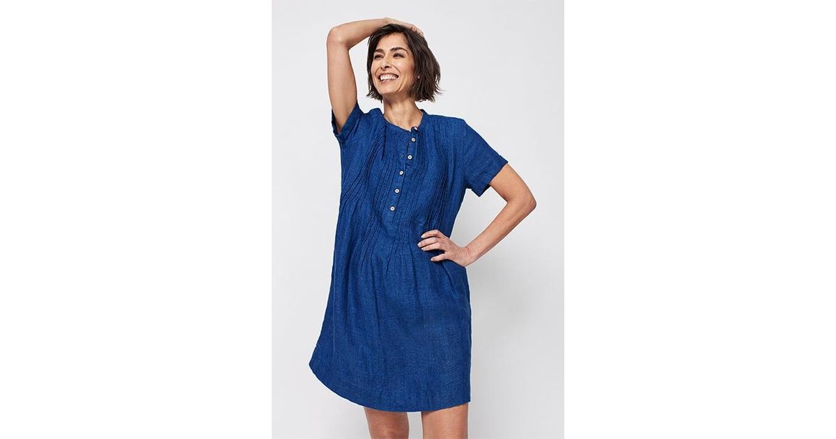 Faherty Gemina Dress Dark Indigo Wash in Blue Lyst