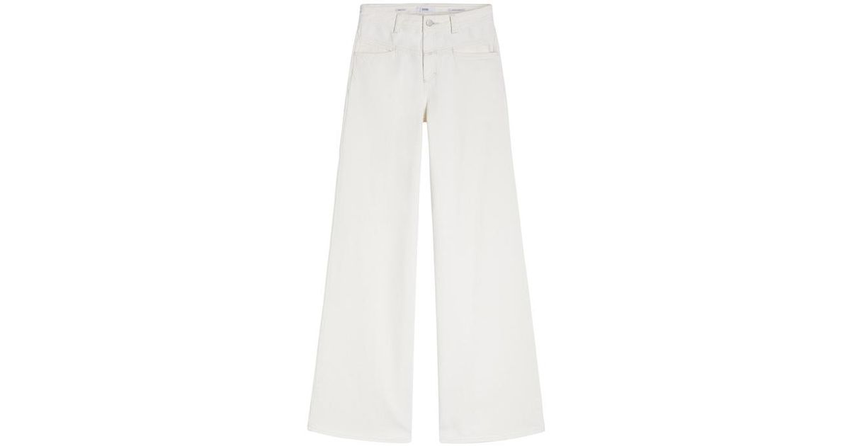Closed Flared-x Jeans Creme in White | Lyst