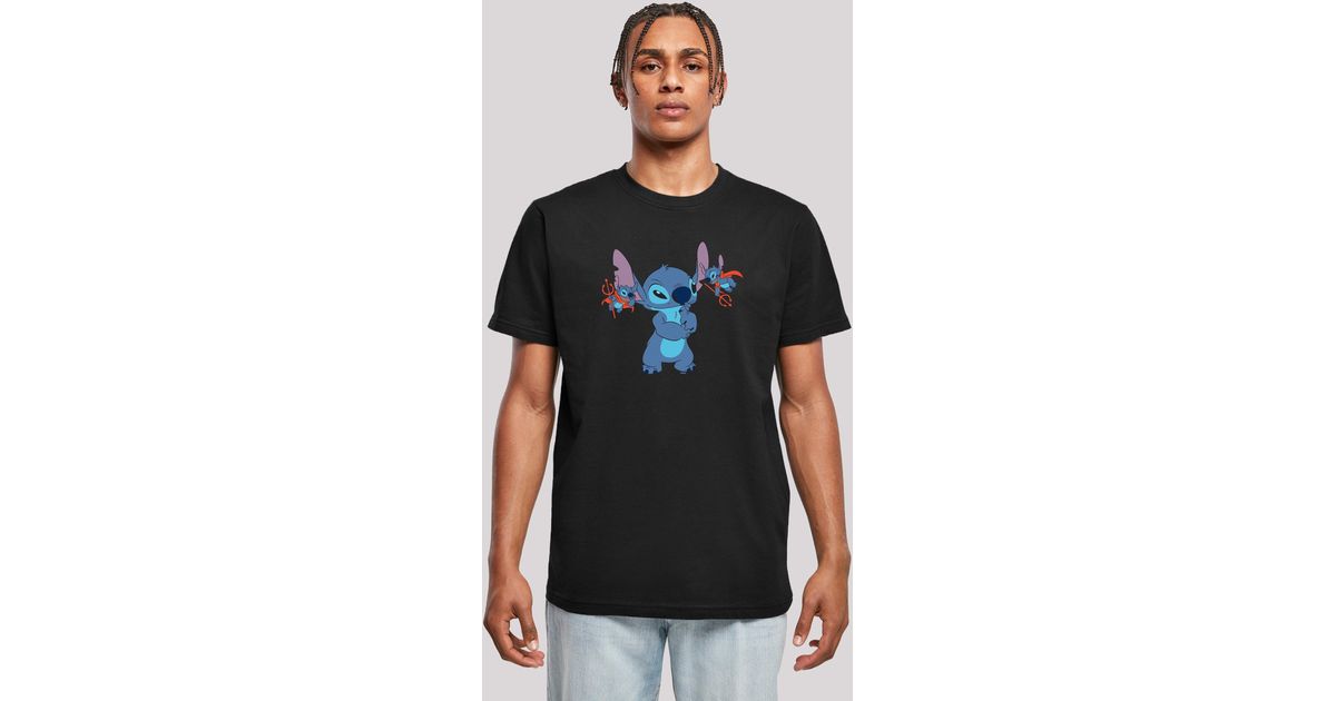 F4NT4STIC T-Shirt & Disney Schwarz Stitch Lilo | Kleine Herren für Teufel DE in Lyst Print