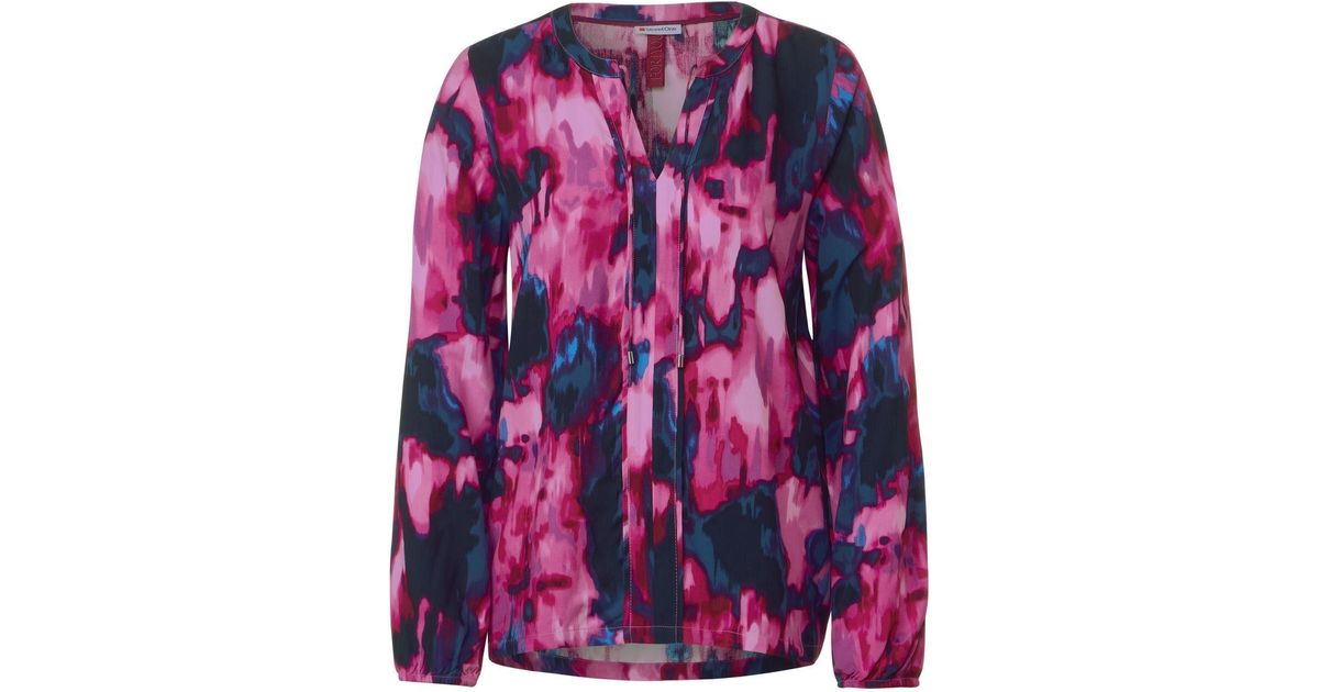 Street One Blusenshirt Printed tunic blouse, bright cozy pink | Lyst DE
