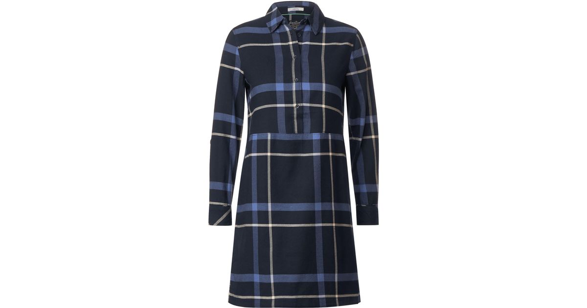 Cecil A-Linien-Kleid Flannel Check Dress in Blau | Lyst DE