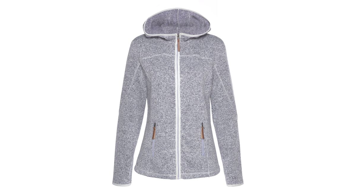 Strickfleecejacke mit | Blau Trekkingjacke seitlichen DE in Taschen, Lyst Lascana