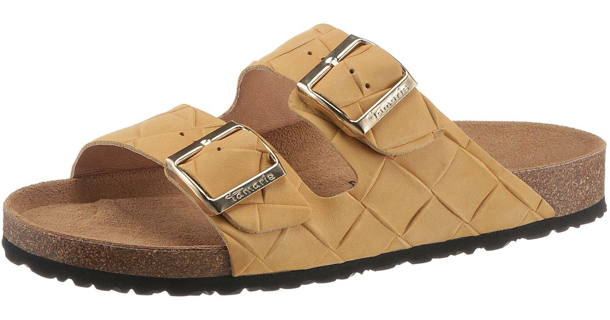 Tamaris Slipper Dames Goud/Roze - Damesschoenen.nl