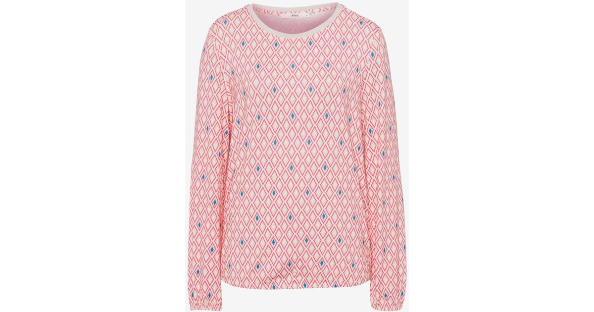 | Lyst Langarmshirt DE Pink in Brax CAREN Style