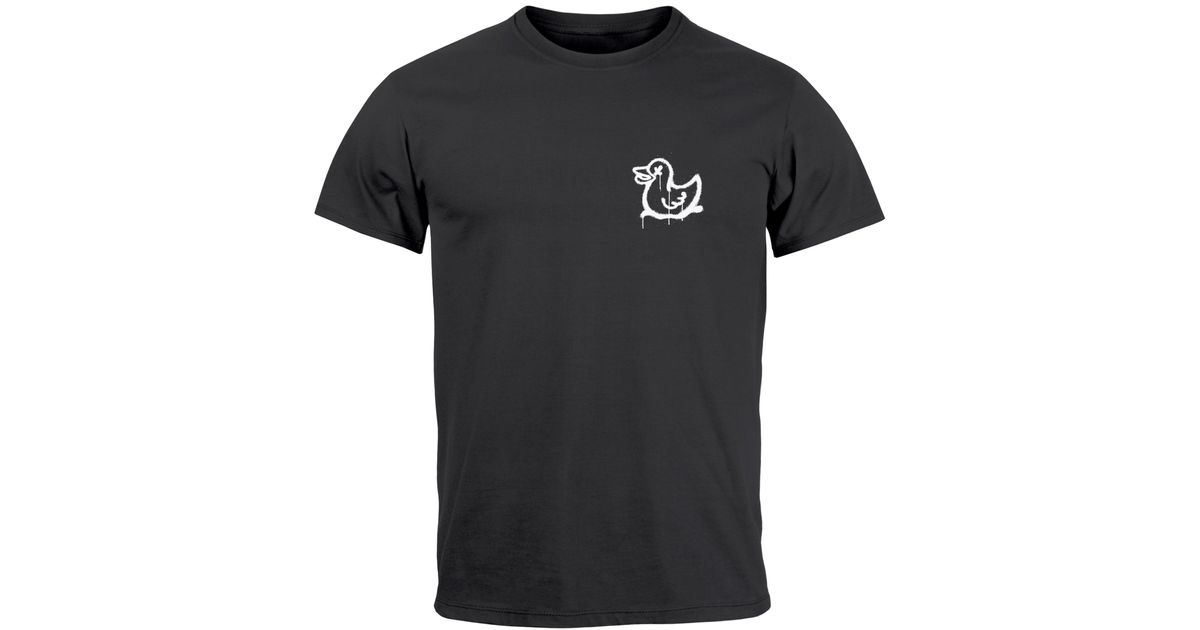 Neverless T-Shirt Drippy Duck Ente Graffiti Style Printshirt Fashion Stre  mit Print in Schwarz für Herren | Lyst DE